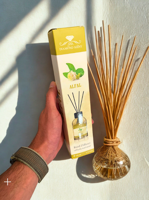 Diamond Shiny Reed Diffuser Sets - Alfal - Scented Oil & Natural Sticks for Continuous Fragrance Release - Safe Home Decor for Living Room, Bedroom, Bathroom, or Office