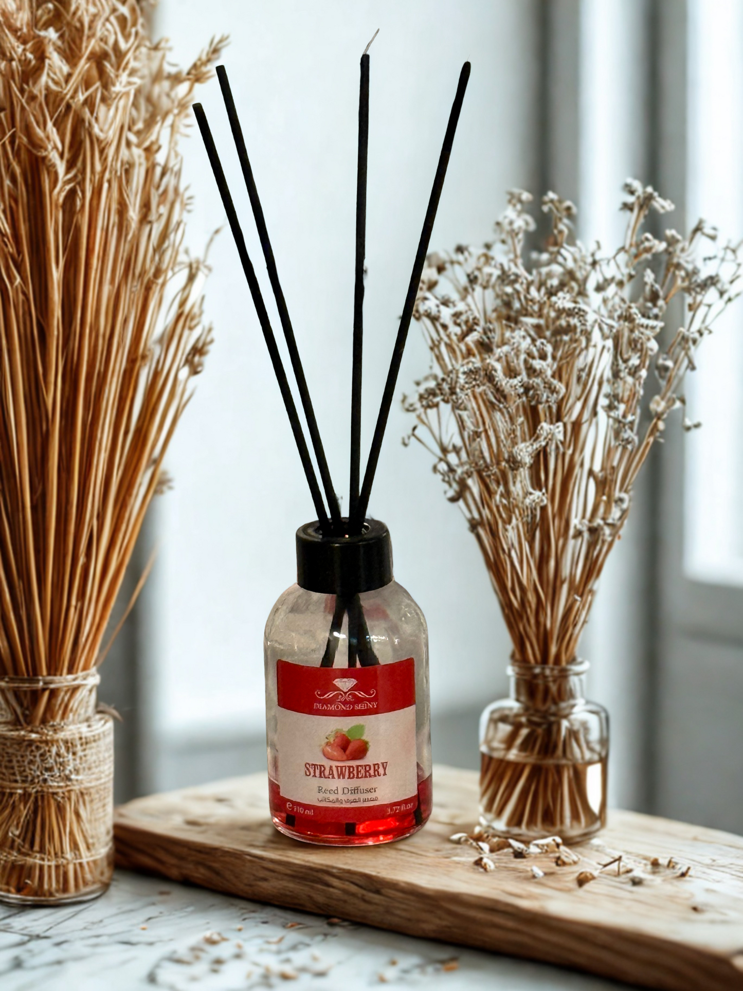 Diamond Shiny Reed Diffuser Sets - Orchid - Scented Oil & Natural Sticks for Continuous Fragrance Release - Safe Home Decor for Living Room, Bedroom, Bathroom, or Office