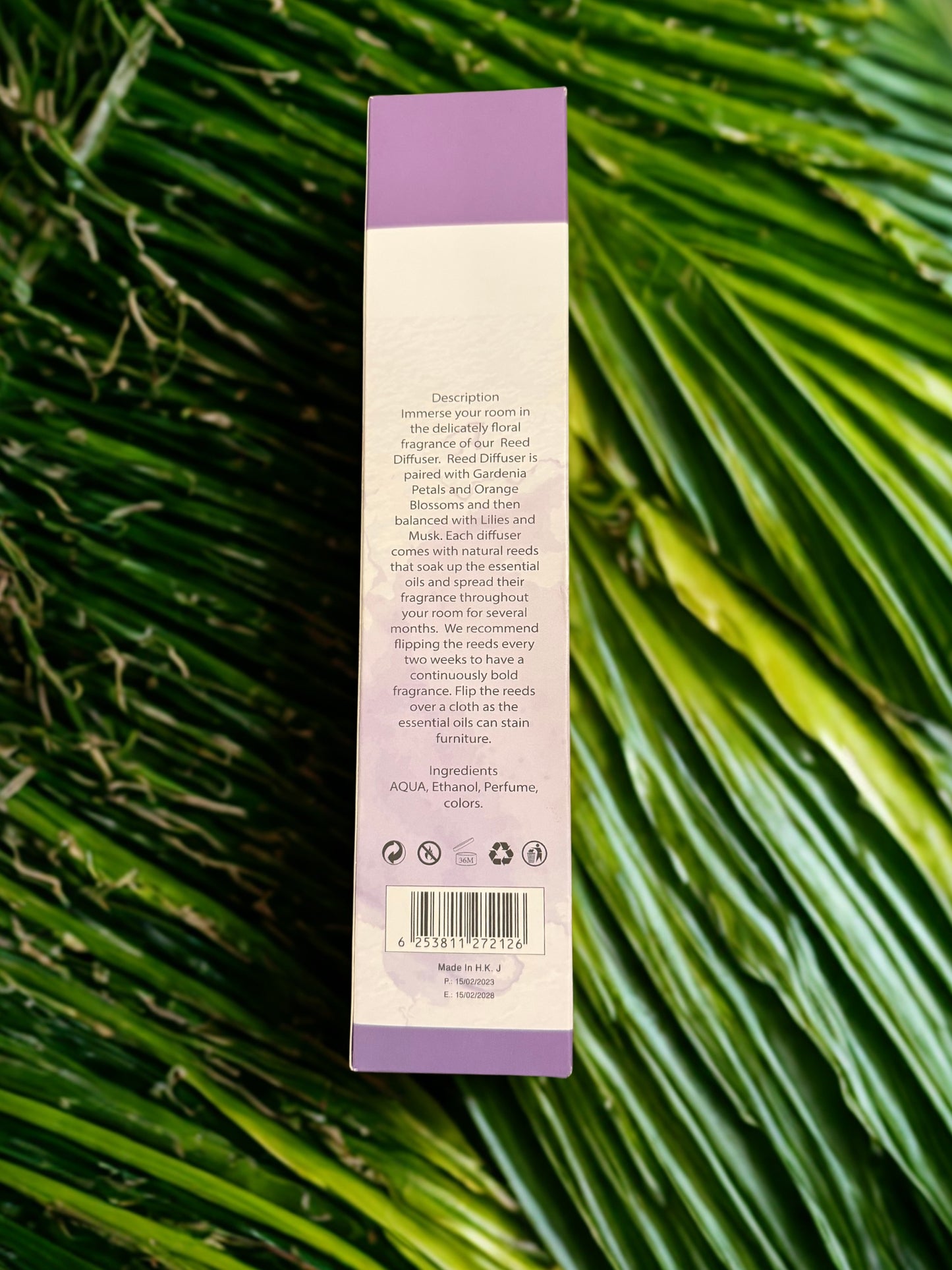 Diamond Shiny Reed Diffuser Sets - Tropical - Scented Oil & Natural Sticks for Continuous Fragrance Release - Safe Home Decor for Living Room, Bedroom, Bathroom, or Office