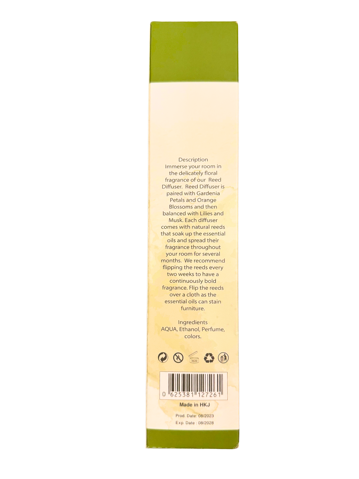 Diamond Shiny Reed Diffuser Sets - Gardenia - Scented Oil & Natural Sticks for Continuous Fragrance Release - Safe Home Decor for Living Room, Bedroom, Bathroom, or Office