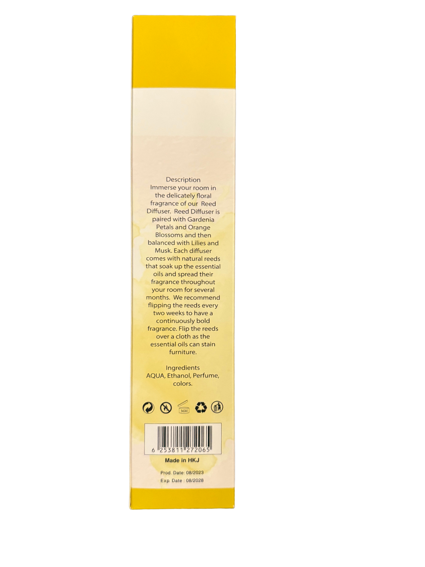 Diamond Shiny Reed Diffuser Sets - Lemon - Scented Oil & Natural Sticks for Continuous Fragrance Release - Safe Home Decor for Living Room, Bedroom, Bathroom, or Office