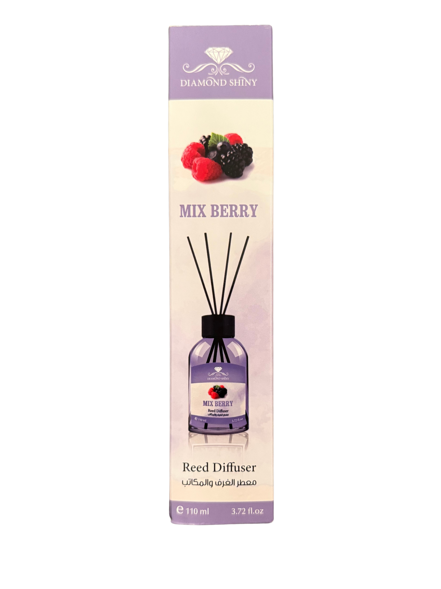 Diamond Shiny Reed Diffuser Sets - Mix Berry - Scented Oil & Natural Sticks for Continuous Fragrance Release - Safe Home Decor for Living Room, Bedroom, Bathroom, or Office