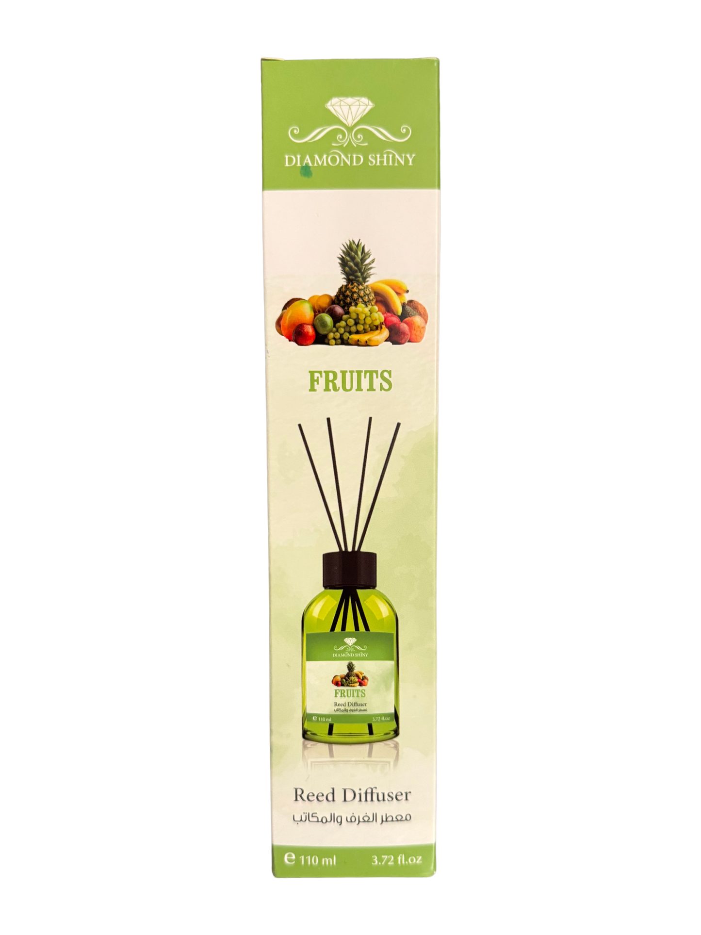 Diamond Shiny Reed Diffuser Sets - Fruits - Scented Oil & Natural Sticks for Continuous Fragrance Release - Safe Home Decor for Living Room, Bedroom, Bathroom, or Office