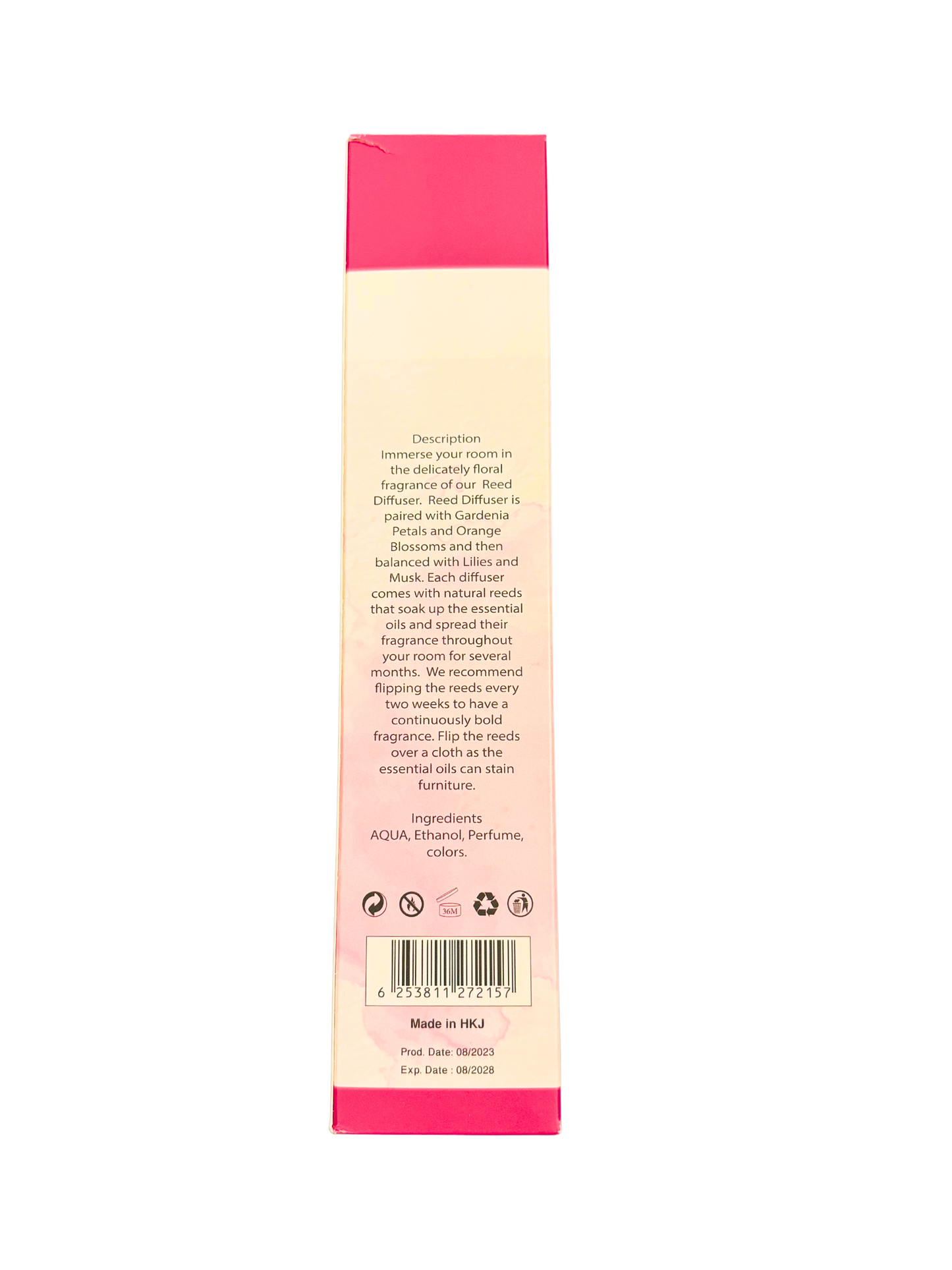 Diamond Shiny Reed Diffuser Sets - Gum - Scented Oil & Natural Sticks for Continuous Fragrance Release - Safe Home Decor for Living Room, Bedroom, Bathroom, or Office