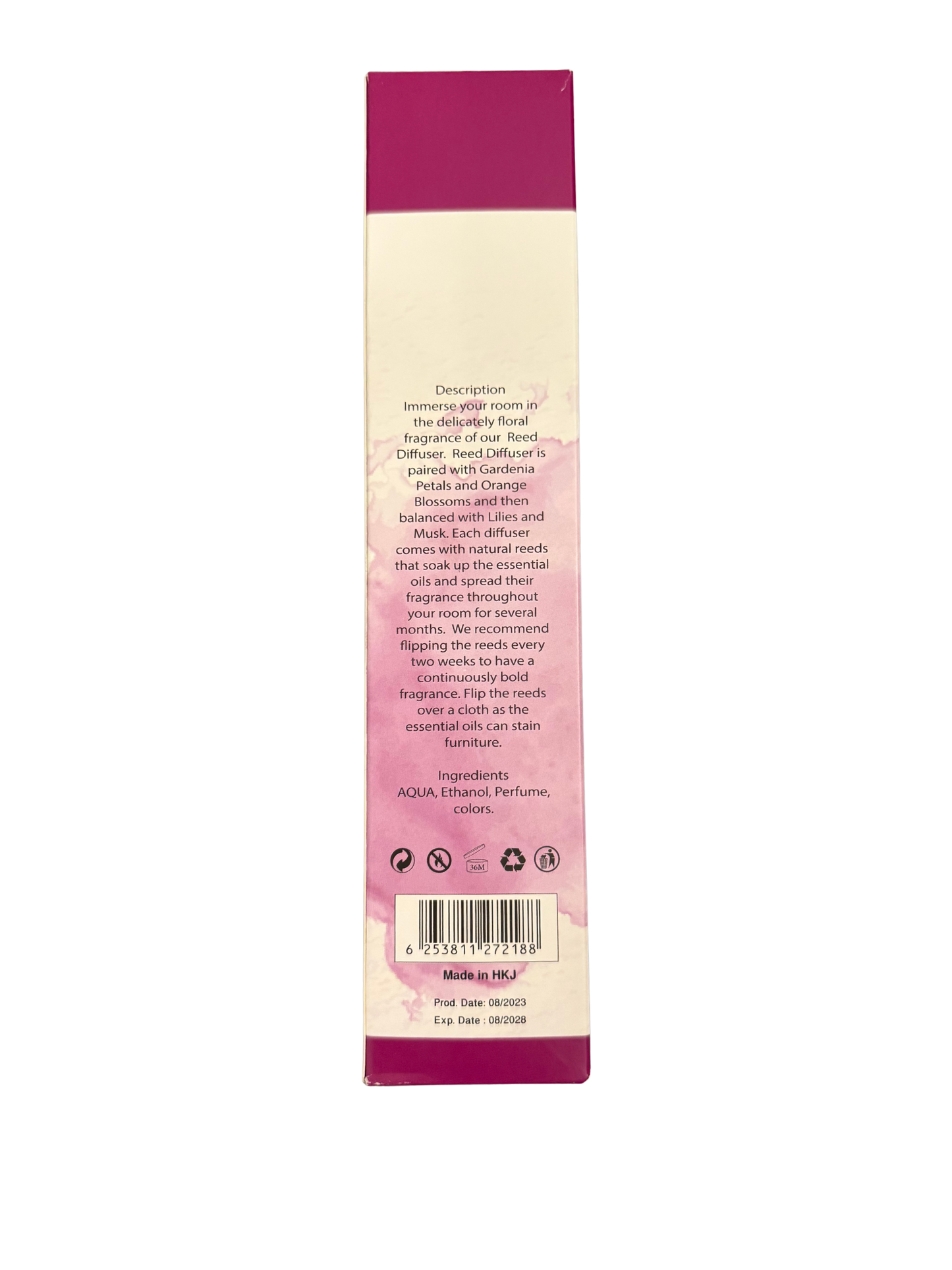 Diamond Shiny Reed Diffuser Sets - Orchid - Scented Oil & Natural Sticks for Continuous Fragrance Release - Safe Home Decor for Living Room, Bedroom, Bathroom, or Office