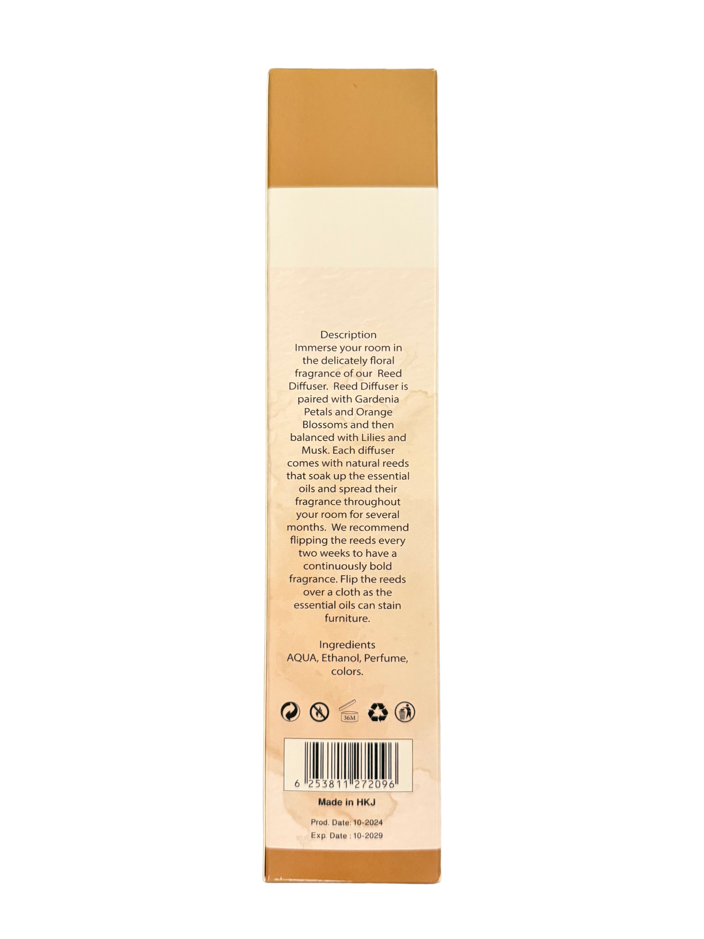Diamond Shiny Reed Diffuser Sets - Papaya - Scented Oil & Natural Sticks for Continuous Fragrance Release - Safe Home Decor for Living Room, Bedroom, Bathroom, or Office