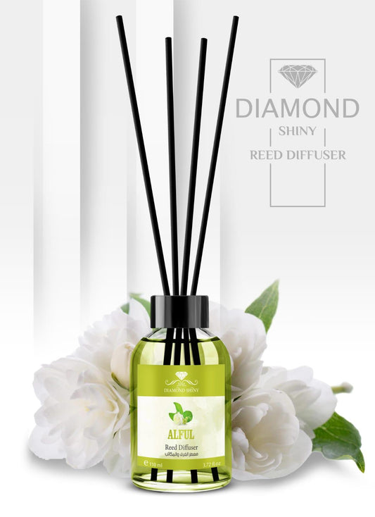 Diamond Shiny Reed Diffuser Sets - Alfal - Scented Oil & Natural Sticks for Continuous Fragrance Release - Safe Home Decor for Living Room, Bedroom, Bathroom, or Office